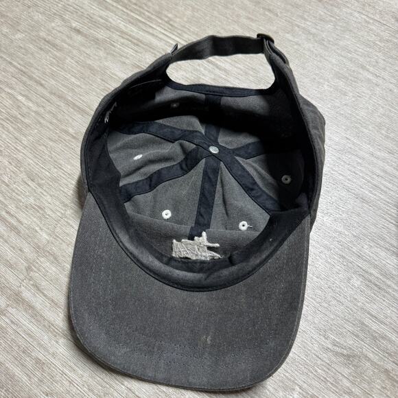 Stussy Basic Low Pro Cap Hat Washed Charcoal Script Logo - Picture 2 of 6